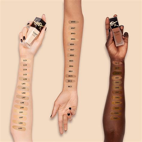 ysl foundation colours explained|ysl foundation lines.